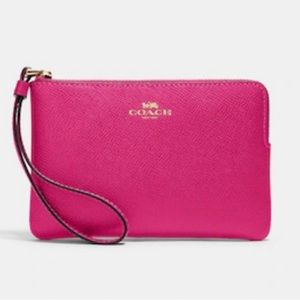 Coach Corner Zip Wristlet
